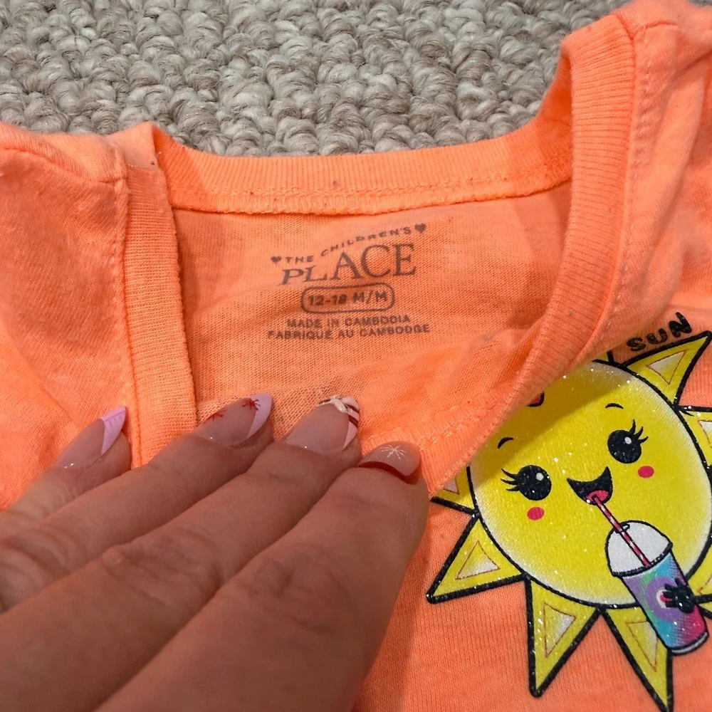 Childrens Place Toddler Girls Size 12-18 Months‎ 3 Pcs T Shirts